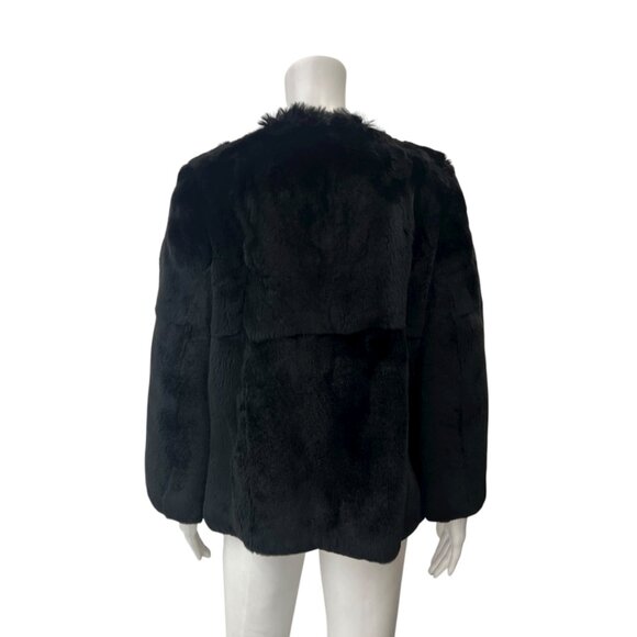 $13500 NWT Marc Jacobs Black White Bow Dyed Rabbit Fur Jacket size 8 - Picture 7 of 13
